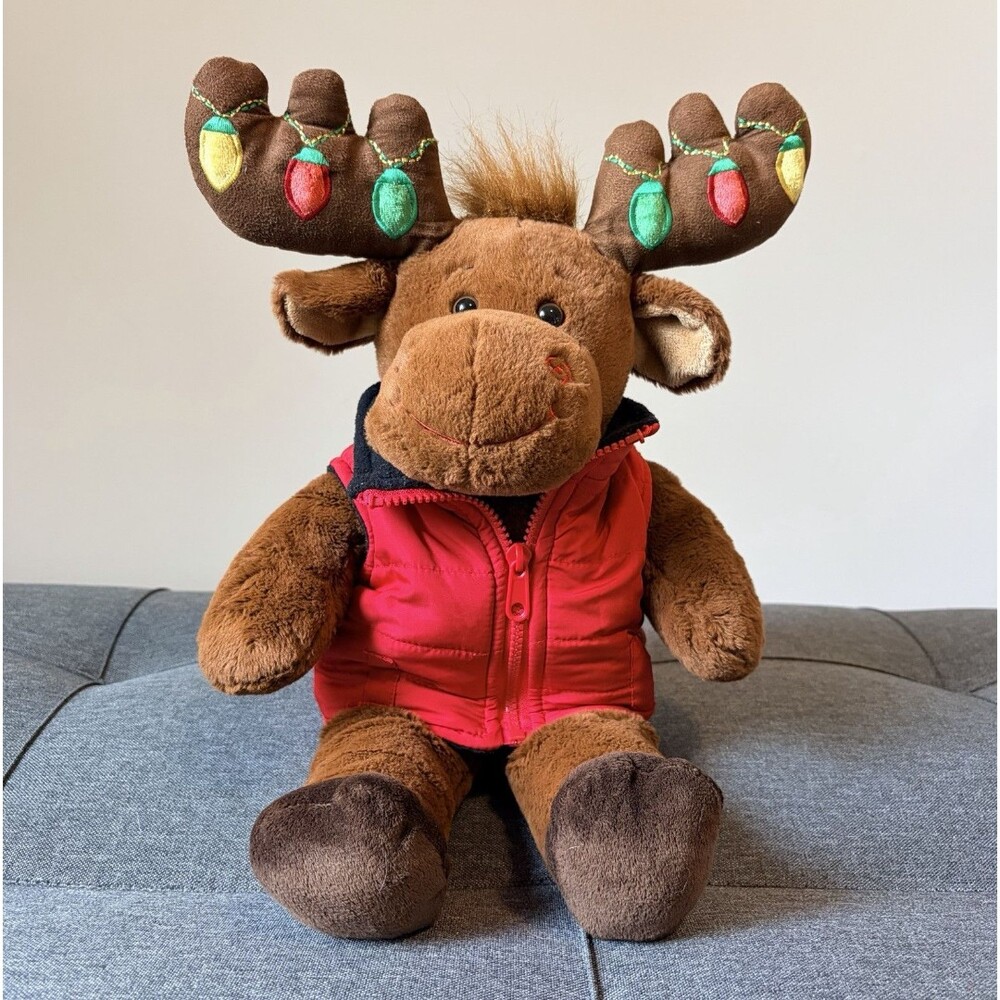 Build-A-Bear Workshop Moose Plush Stuffed Animal Christmas